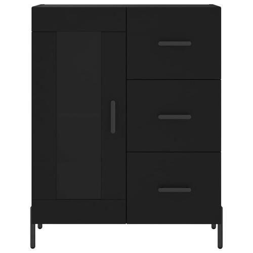 Skænk 69,5x34x90 cm konstrueret træ sort