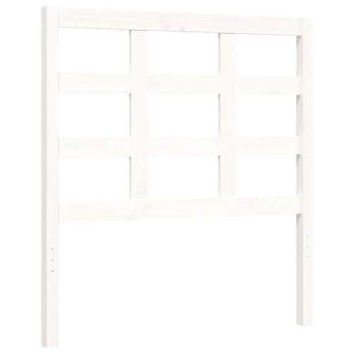 Sengeramme uden madras 90x190 cm massivt fyrretræ hvid