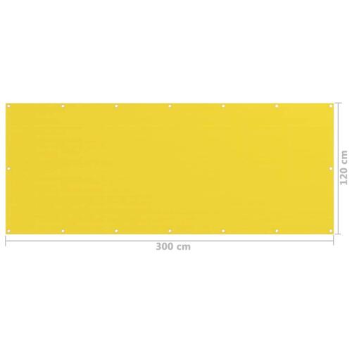 Altanafskærmning 120x300 cm HDPE gul