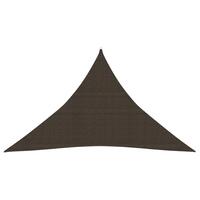 Solsejl 3,5x3,5x4,9 m 160 g/m² HDPE brun