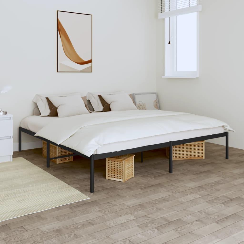 Sengeramme 183x213 cm metal sort