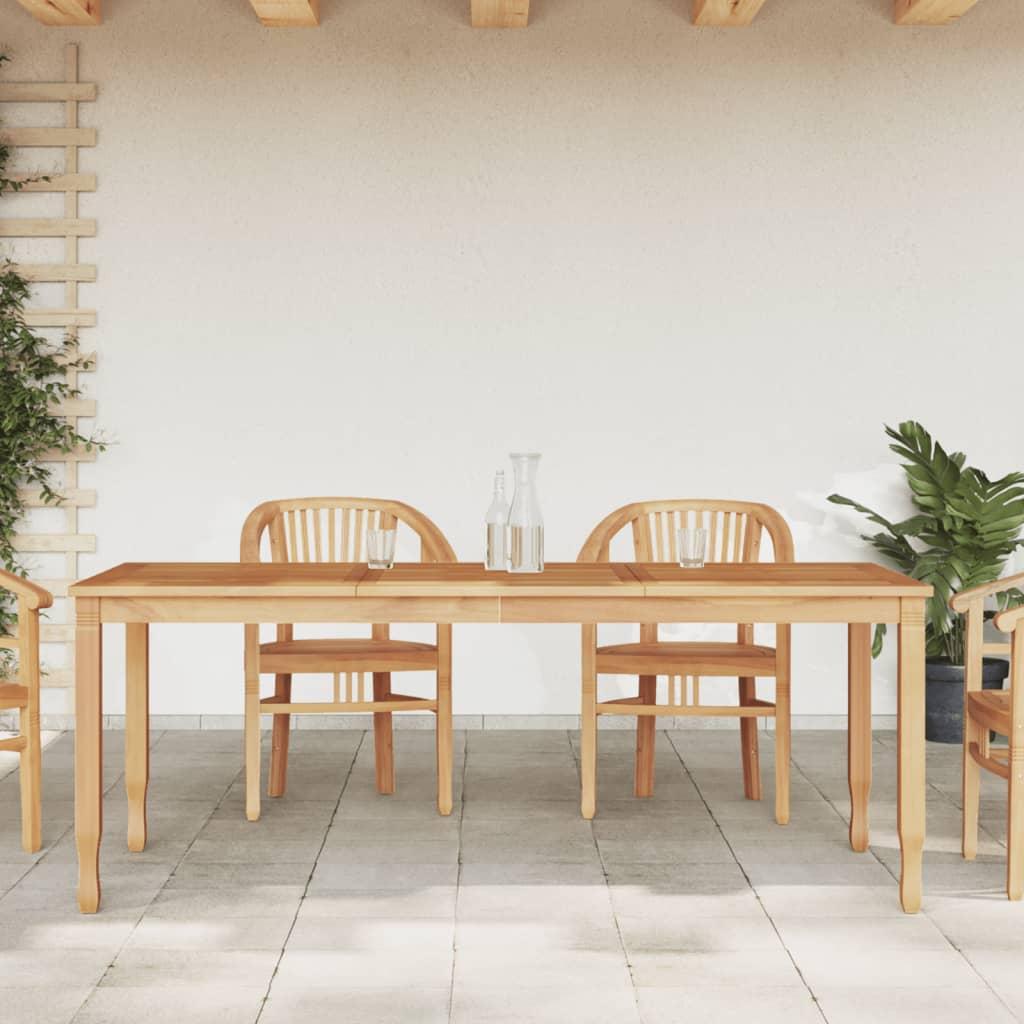 Havebord 200x90x75 cm massivt teaktræ
