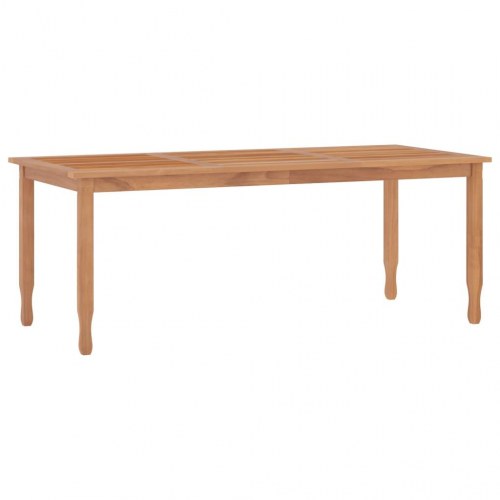 Havebord 200x90x75 cm massivt teaktræ