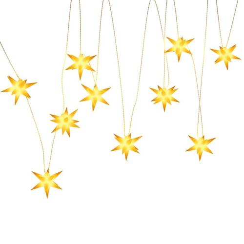 Juledekoration med 10 LED'er 10 cm gul