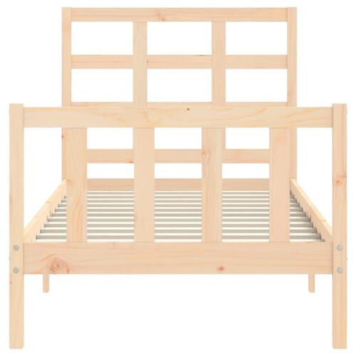 Sengeramme uden madras 90x200 cm massivt fyrretræ