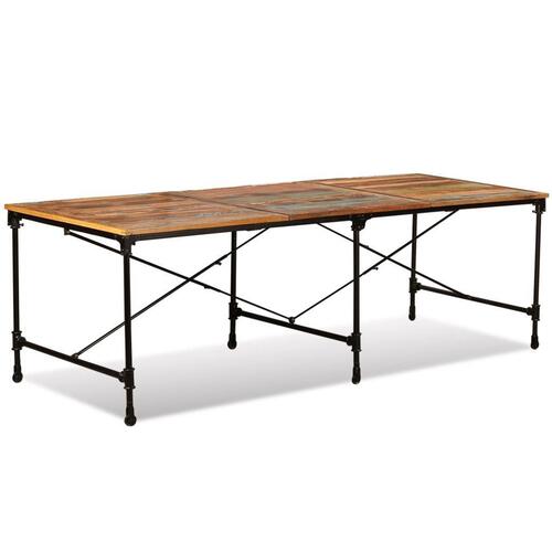 Spisebord 240 cm massivt genbrugstræ