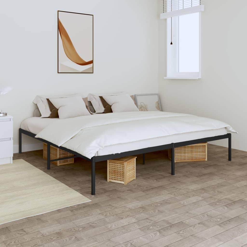 Sengeramme 193x203 cm metal sort