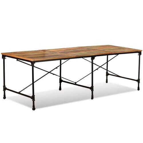 Spisebord 240 cm massivt genbrugstræ