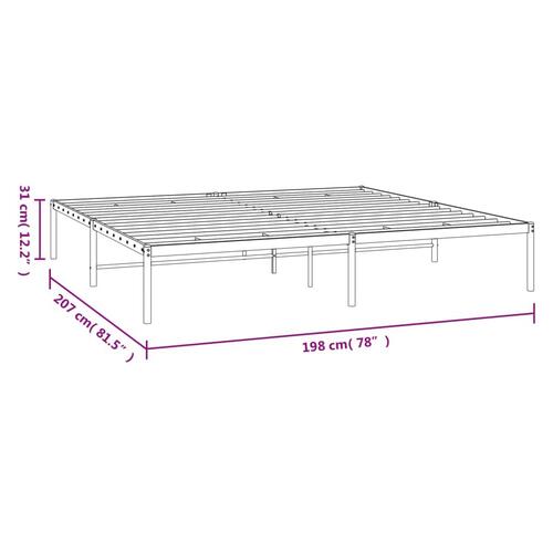 Sengeramme 193x203 cm metal sort