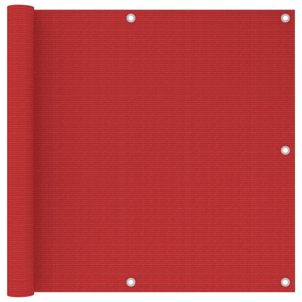 Altanafskærmning 90x500 cm HDPE rød
