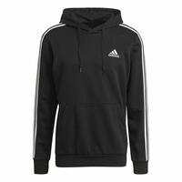 Hættetrøje til Mænd Adidas Essentials 3 Stripes Sort XL