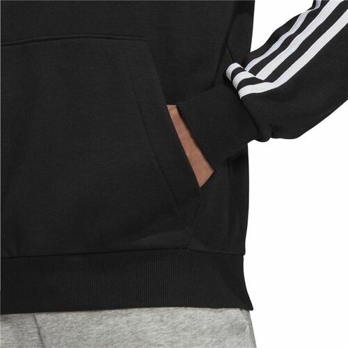 Hættetrøje til Mænd Adidas Essentials 3 Stripes Sort XL