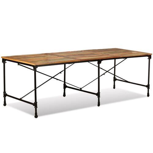Spisebord 240 cm massivt genbrugstræ