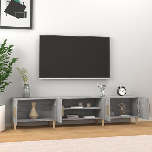 Tv-bord 180x31,5x40 cm konstrueret træ grå sonoma-eg