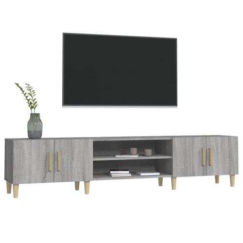 Tv-bord 180x31,5x40 cm konstrueret træ grå sonoma-eg