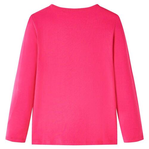 Langærmet T-shirt til børn str. 104 pink