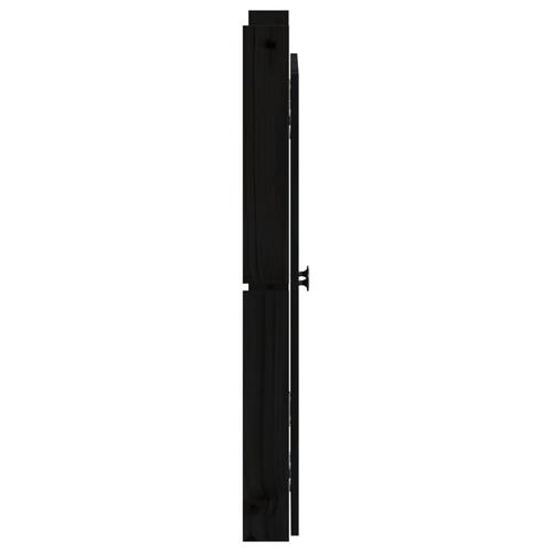 Låge til udendørs køkkenskab 50x9x82 cm massivt fyrretræ sort