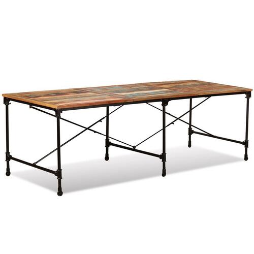 Spisebord 240 cm massivt genbrugstræ