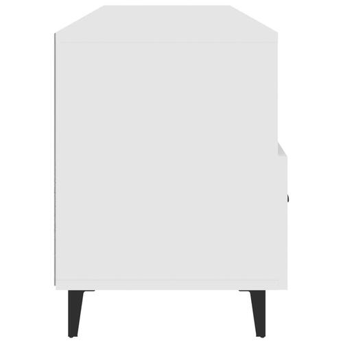 Tv-bord 102x35x50 cm konstrueret træ hvid