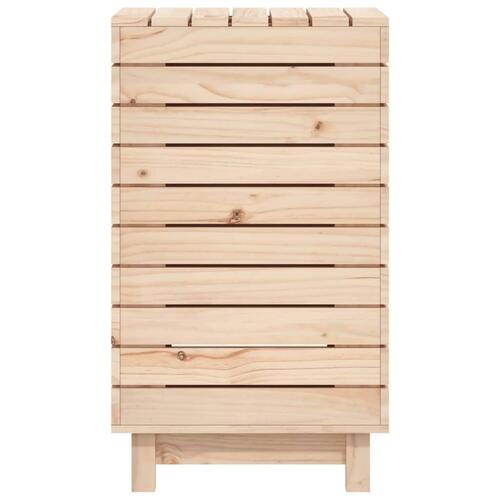 Vasketøjskurv 44x44x76 cm massivt fyrretræ