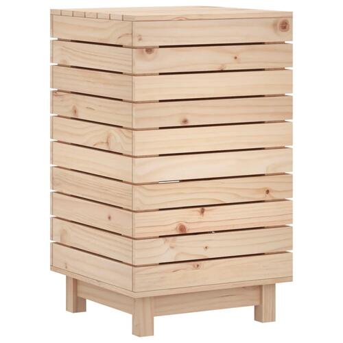 Vasketøjskurv 44x44x76 cm massivt fyrretræ