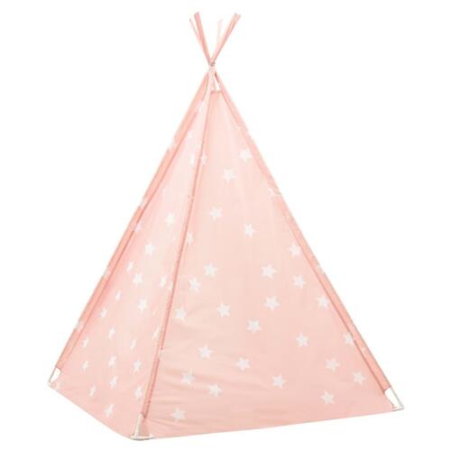 Tipi til børn 115x115x160 cm med bærepose polyester lyserød