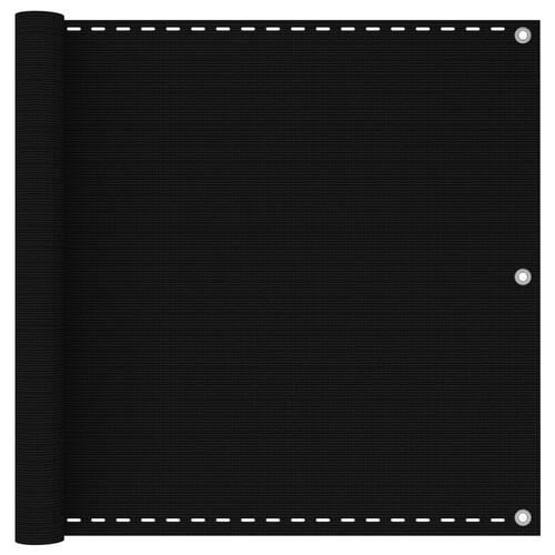 Altanafskærmning 90x400 cm HDPE sort