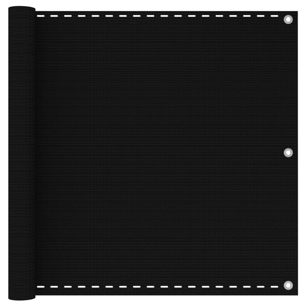 Altanafskærmning 90x400 cm HDPE sort