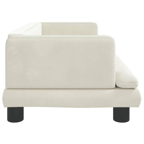 Hundeseng 80x45x30 cm velour cremefarvet