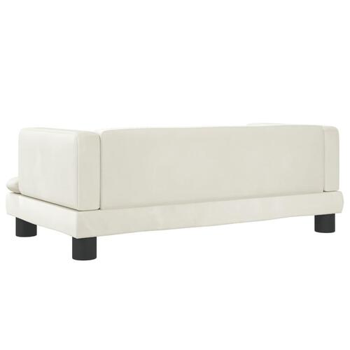 Hundeseng 80x45x30 cm velour cremefarvet