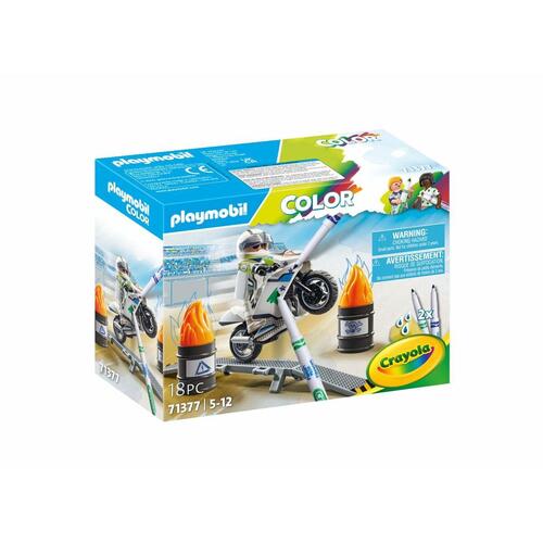 Legetøjssæt Playmobil Color Motorcykel 18 Dele