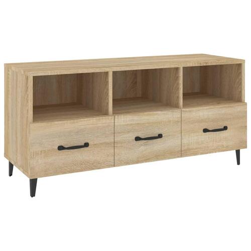 Tv-bord 102x35x50 cm konstrueret træ sonoma-eg