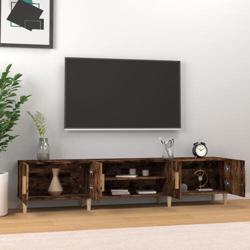 Tv-bord 180x31,5x40 cm konstrueret træ røget egetræsfarve