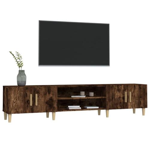 Tv-bord 180x31,5x40 cm konstrueret træ røget egetræsfarve