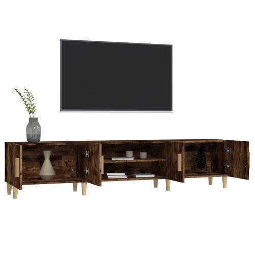 Tv-bord 180x31,5x40 cm konstrueret træ røget egetræsfarve