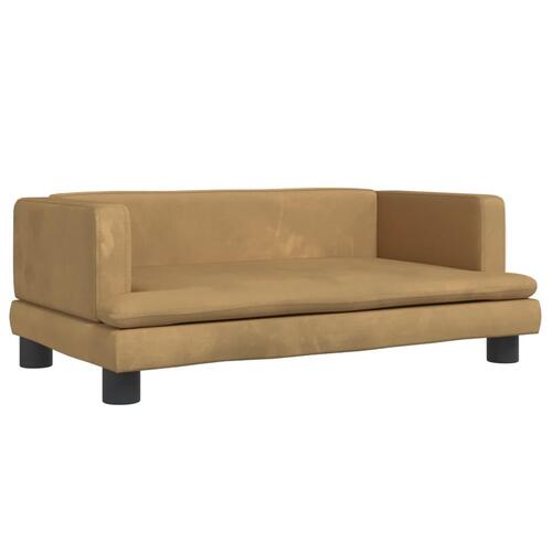 Hundeseng 80x45x30 cm velour brun