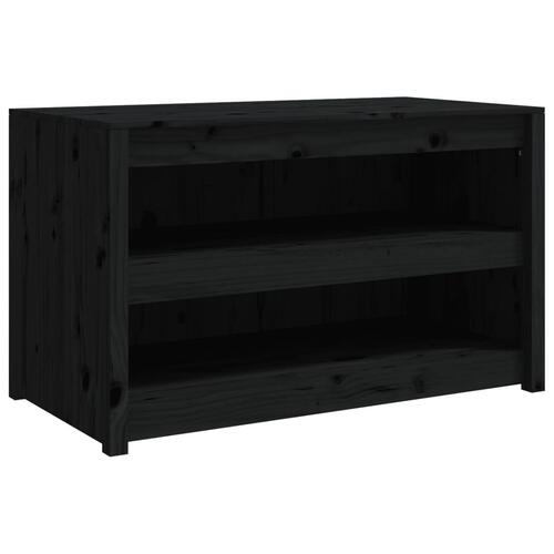 Udendørs køkkenskab 106x55x64 cm massivt fyrretræ sort