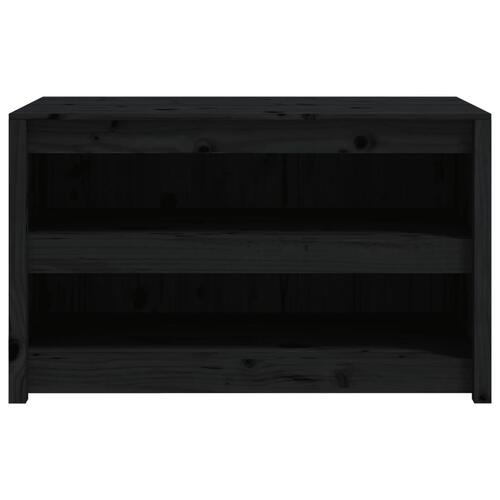 Udendørs køkkenskab 106x55x64 cm massivt fyrretræ sort