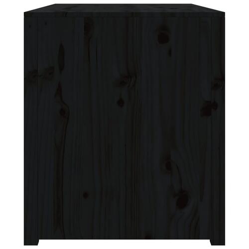 Udendørs køkkenskab 106x55x64 cm massivt fyrretræ sort