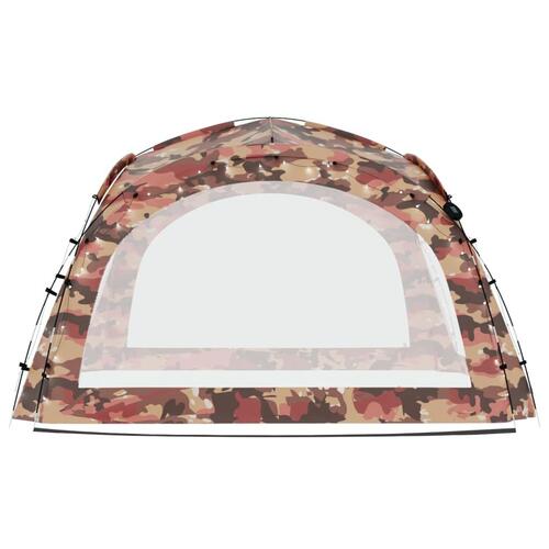 Festtelt med LED og 4 sidevægge 3,6x3,6x2,3 m camouflagefarvet