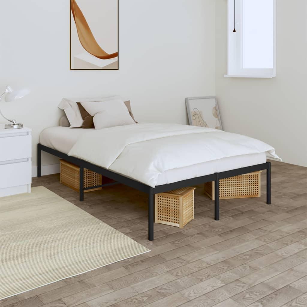 Sengeramme 120x190 cm metal sort