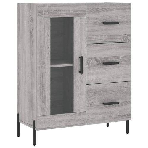 Skænk 69,5x34x90 cm konstrueret træ grå sonoma-eg
