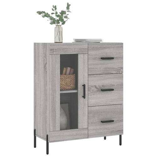 Skænk 69,5x34x90 cm konstrueret træ grå sonoma-eg