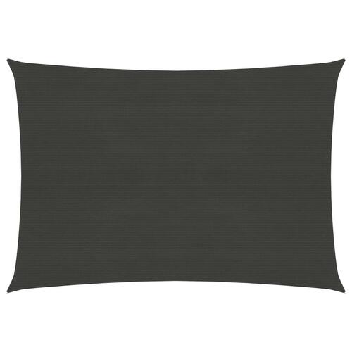 Solsejl 2x3 m 160 g/m² HDPE antracitgrå