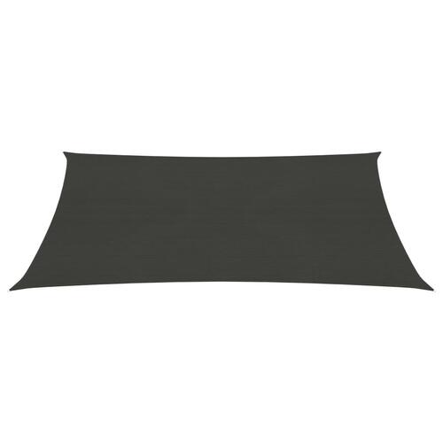 Solsejl 2x3 m 160 g/m² HDPE antracitgrå