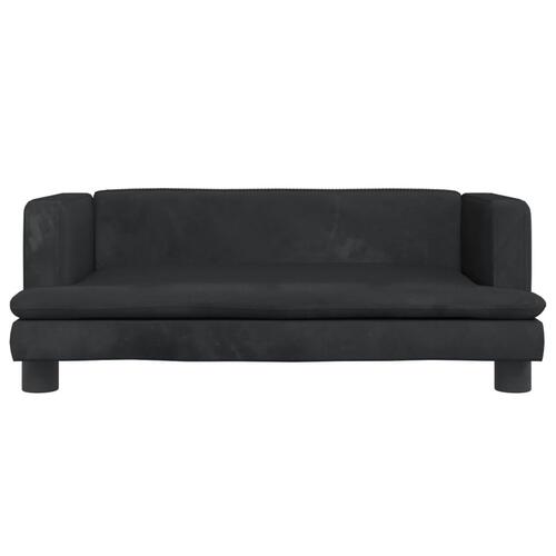 Hundeseng 80x45x30 cm velour sort