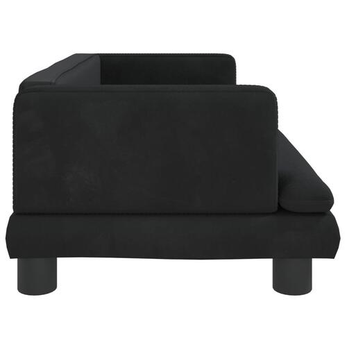 Hundeseng 80x45x30 cm velour sort
