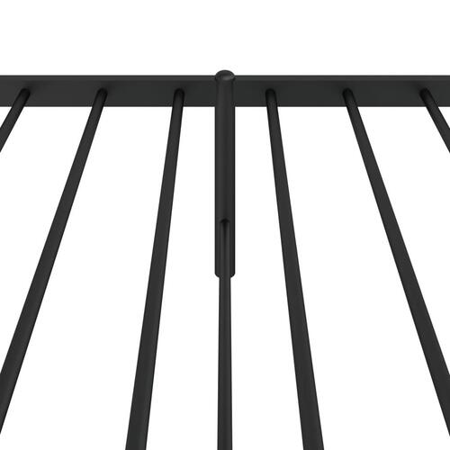 Sengeramme med sengegavl 100x190 cm metal sort