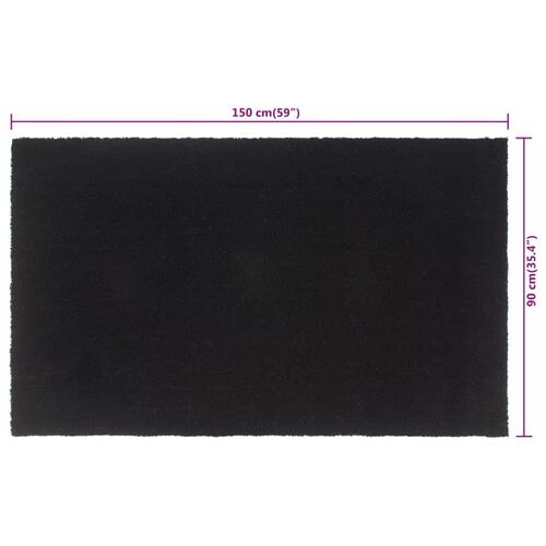Dørmåtte 90x150 cm tuftet coir sort