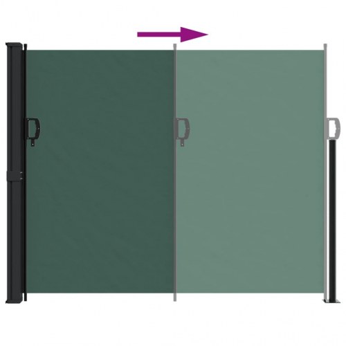 Sammenrullelig sidemarkise 160 × 300 cm - mørkegrøn